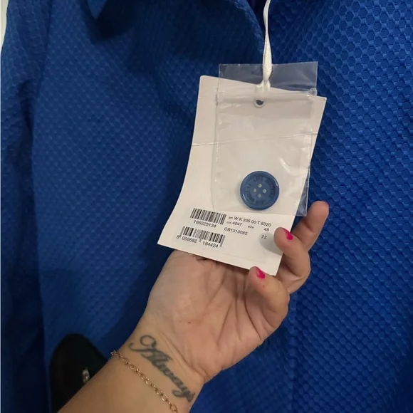 NWT RARE Love Moschino Vibrant Blue Jacket with Black Heart Accents SIZE 12 - Picture 5 of 7